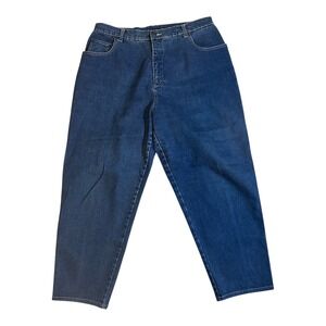 Denim + Co. Blue High Rise Straight Leg Jeans Women's Size 18W Cotton Spandex
